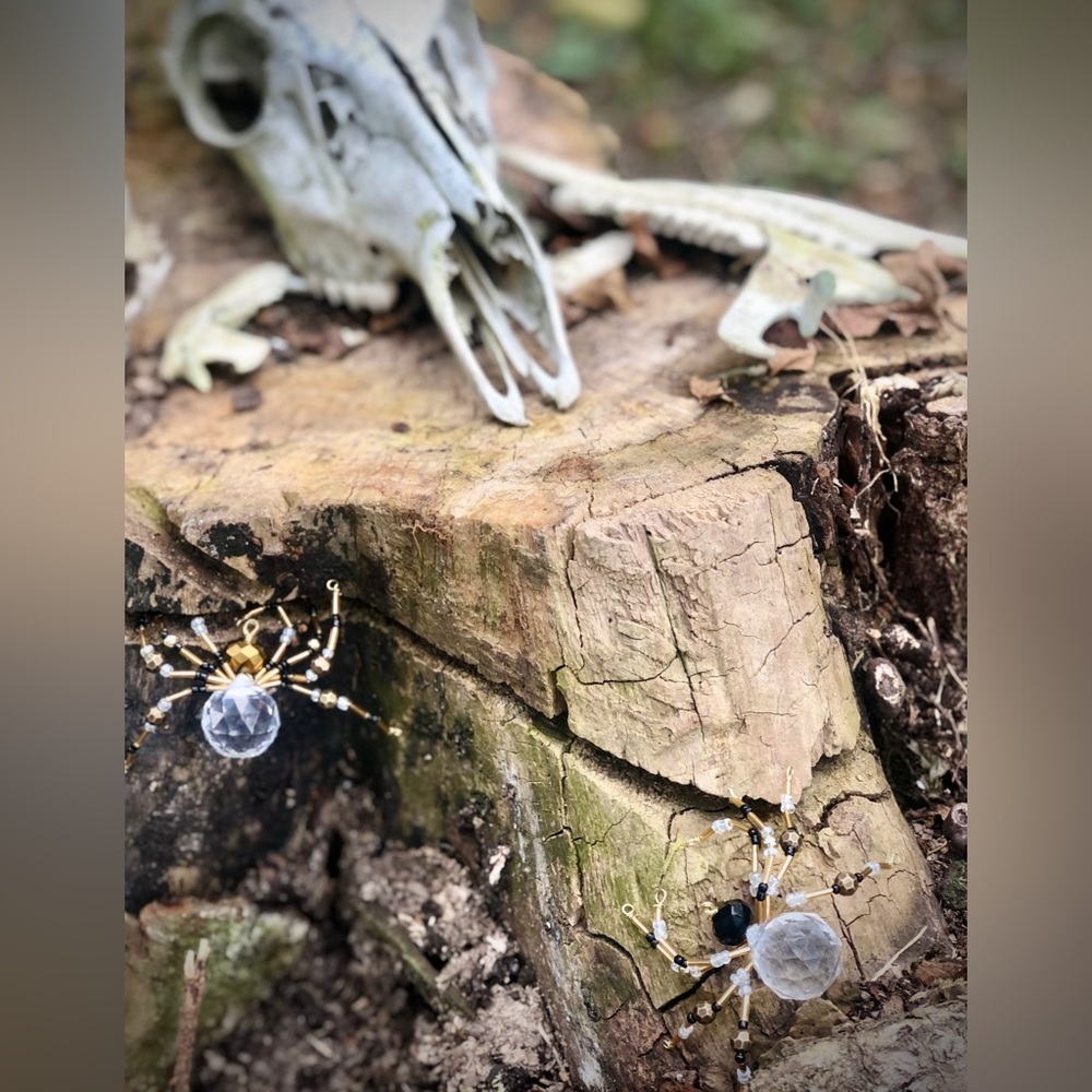 Handcrafted Crystal Spider Decor 🔥